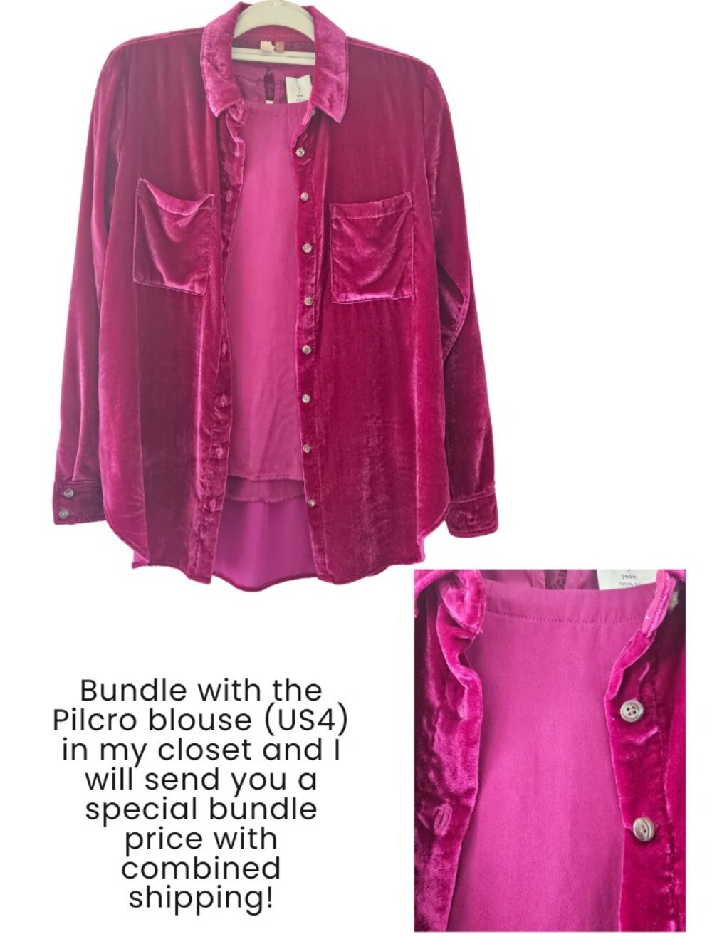 Joie 100% Silk Short Sleeve Keyhole Blouse Plum Purple Size Small - Picture 10 of 10